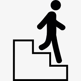 人上下楼梯图标