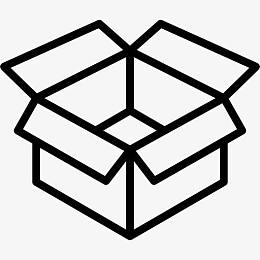 打开纸箱图标