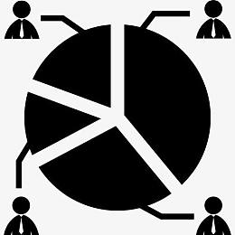 圆形图形与考生比例的竞选图标