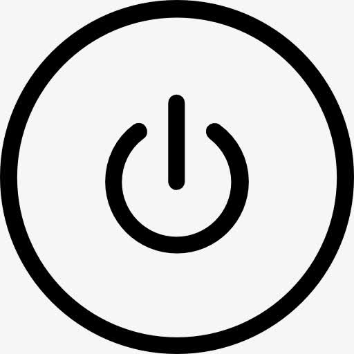 圆形的电源按钮图标