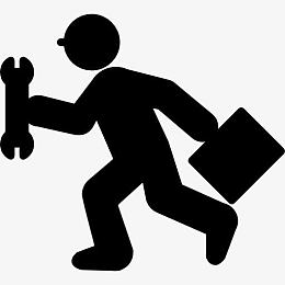 运行维修人用扳手和工具图标