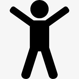 跳楼男子举手图标