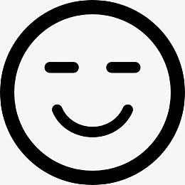 微笑的表情的方脸闭着眼睛图标