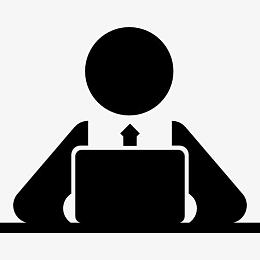 电脑工作者在正面图标