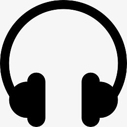 耳机的音频工具，黑色版图标
