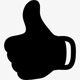 大拇指黑手符号图标