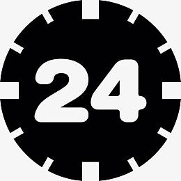 24小时服务的标志图标