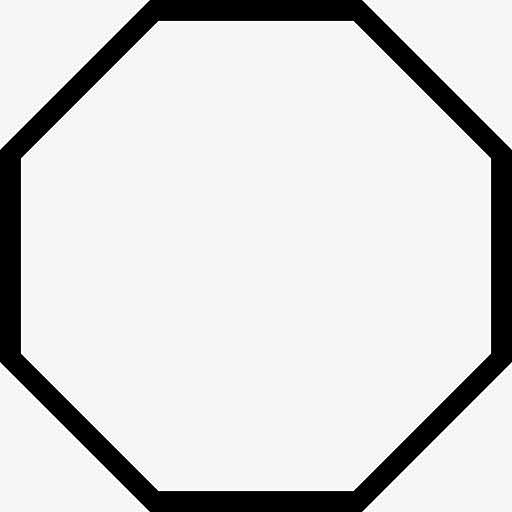 八角形轮廓的形状图标