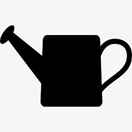 喷壶工具剪影水容器花园图标