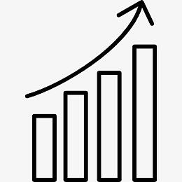 数据分析上的酒吧图图标