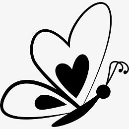 蝴蝶侧面面对右图标