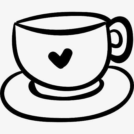 咖啡杯的心图标