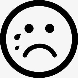哭泣的表情圆角方形脸图标