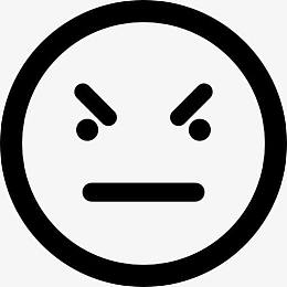 坏表情的方脸图标