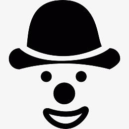 面对小丑的帽子图标
