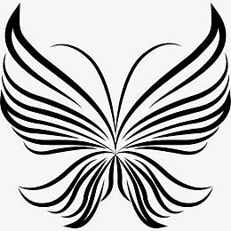 条纹的蝴蝶翅膀上美丽的灯光设计视图图标