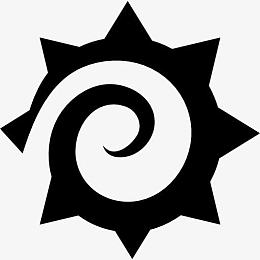 太阳的螺旋形状图标