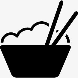 一碗饭和筷子图标