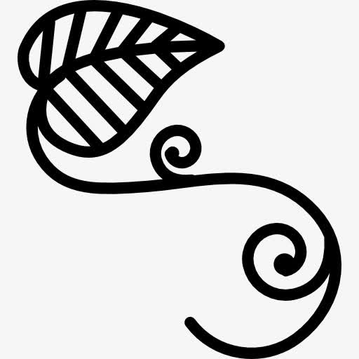 叶片轮廓与藤图标