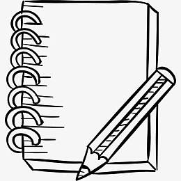 笔记本和铅笔图标