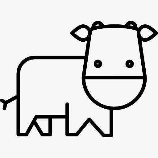 奶牛的卡通变图标