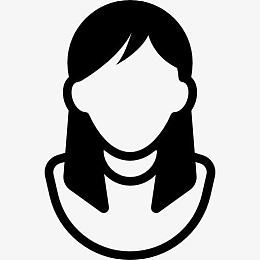 femenine用户长头发图标