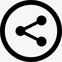 分享这个社会的圆形按钮图标