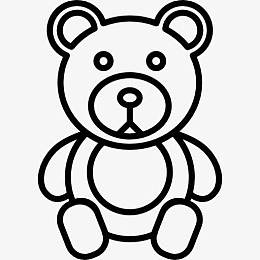正面的泰迪熊图标
