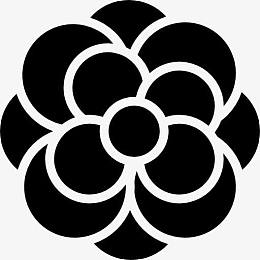 花变异与许多花瓣图标