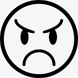 愤怒的表情的脸图标