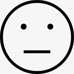 表情中性的面部轮廓图标