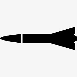 导弹武器的轮廓侧面图标