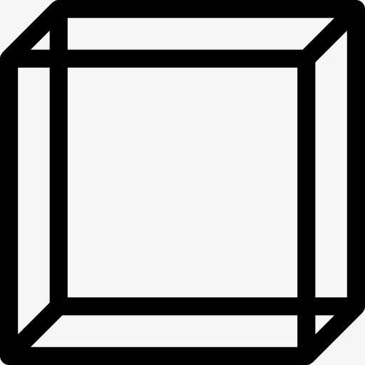 透明的立方体图标