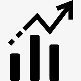 酒吧图表界面的提升标志图标