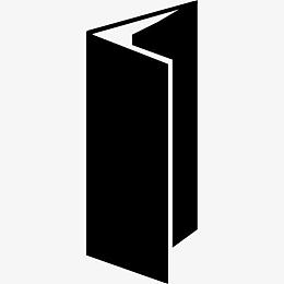小册子的黑色设计在三倍图标
