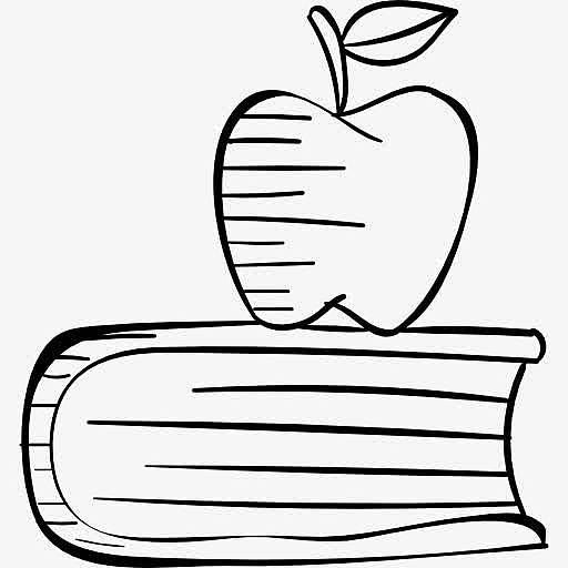 苹果和书图标