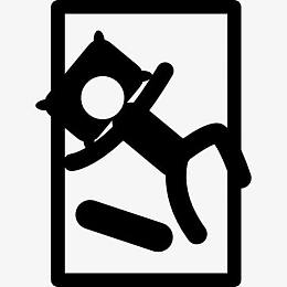 人睡单人床在对角线位置图标