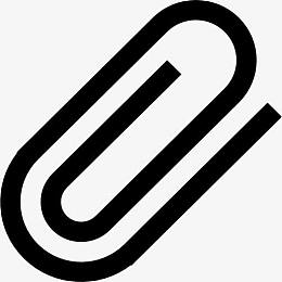 附加接口符号旋转回形针图标