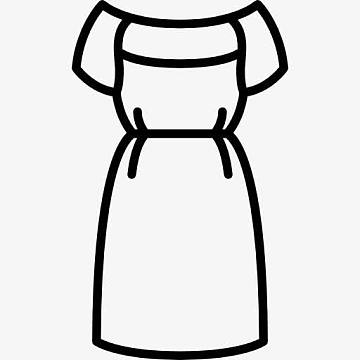 露肩连衣裙图标