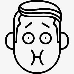 恶心的男孩脸图标