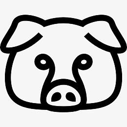 猪脸的轮廓图标