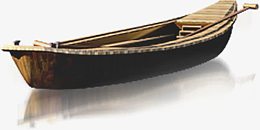 木头小船海报装饰