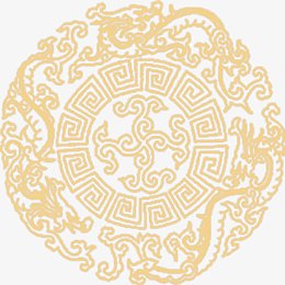 黄色高清创意复古元素花卉文理