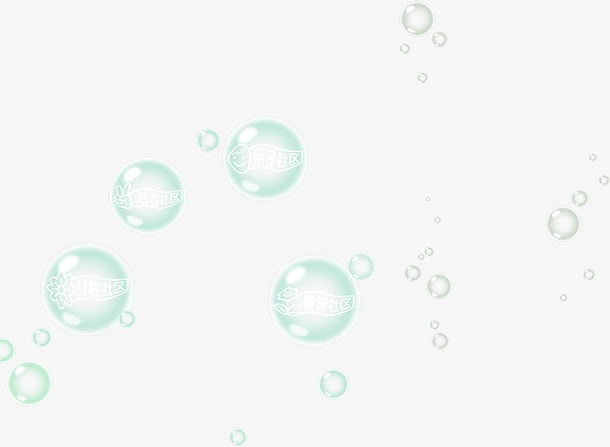 绿色创意小水泡气泡
