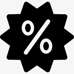 折扣贴纸百分比图标