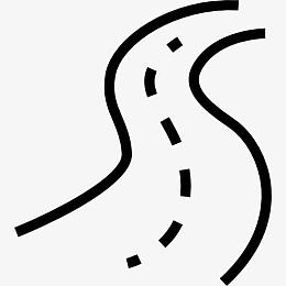 曲线的道路透视图标
