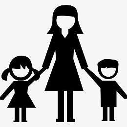 女人和孩子图标