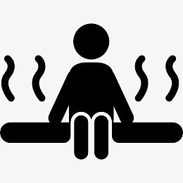 人的剪影在桑拿图标