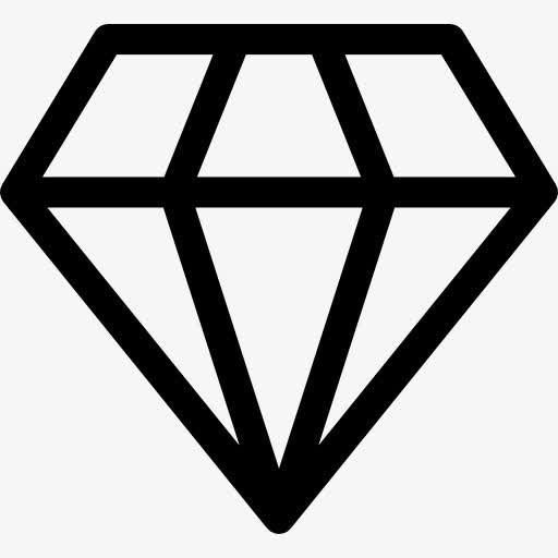 钻石勾勒出形状图标