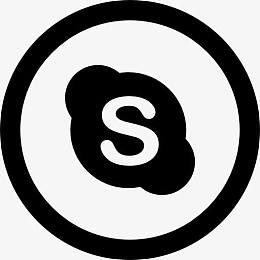 社会Skype圆形按钮图标
